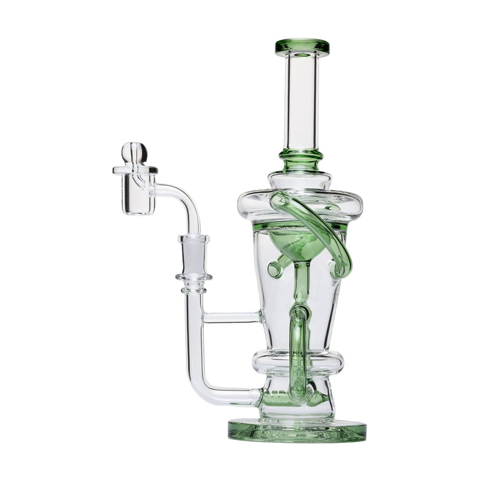Human Grade 10.25" Straight Recycler Glass Water Pipe - Toker Supply