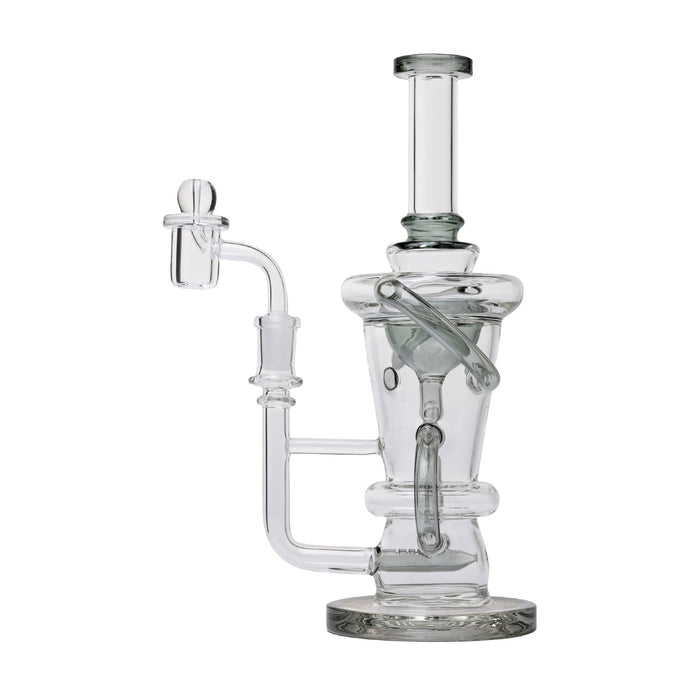 Human Grade 10.25" Straight Recycler Glass Water Pipe - Toker Supply