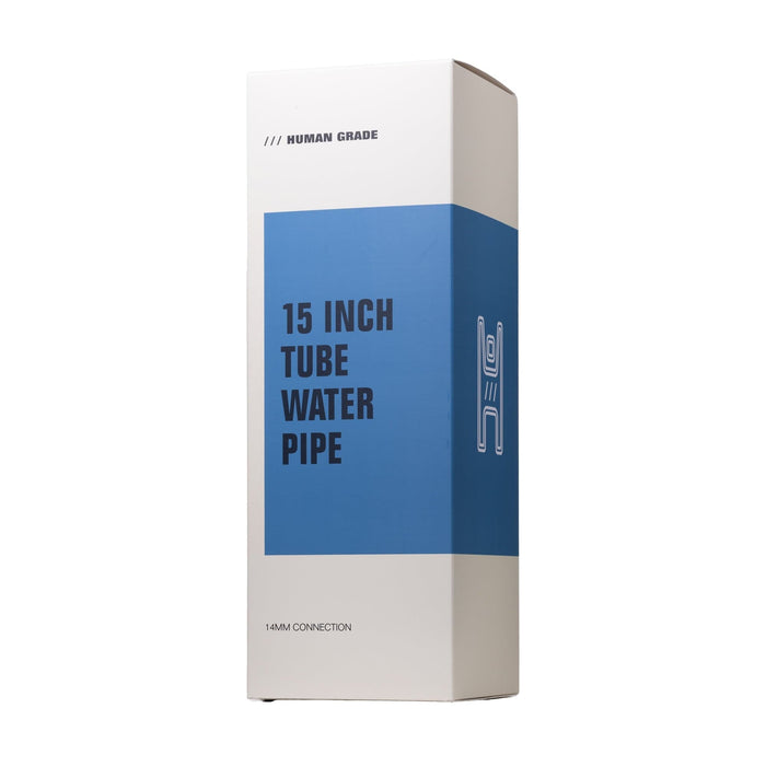 Human Grade 15" Tube Glass Water Pipe - Toker Supply