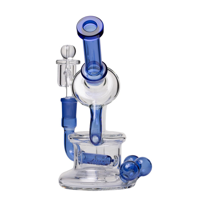 Human Grade 7.5" Recycler 45 (Triple Marble) Glass Rig - Toker Supply