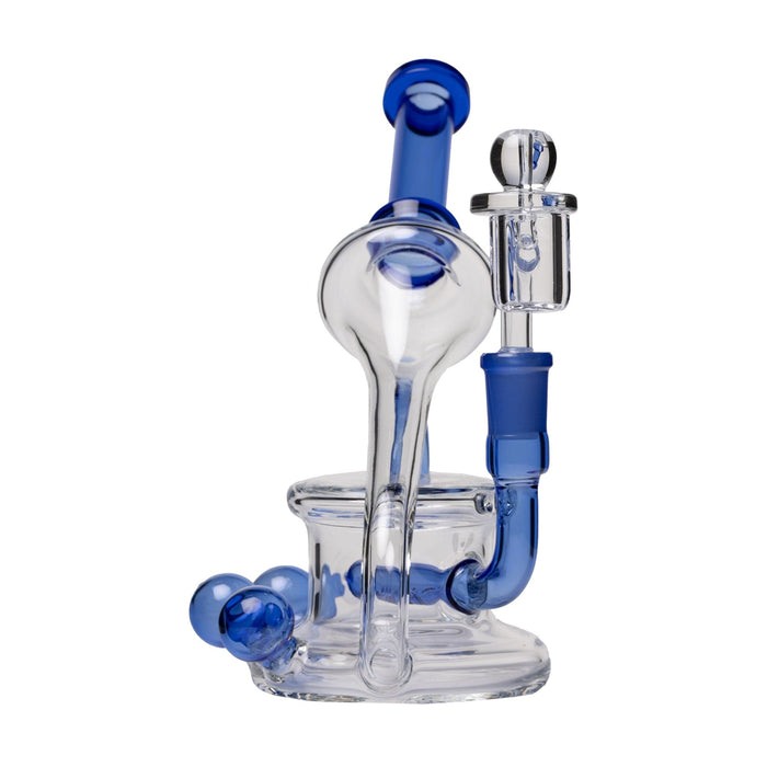 Human Grade 7.5" Recycler 45 (Triple Marble) Glass Rig - Toker Supply
