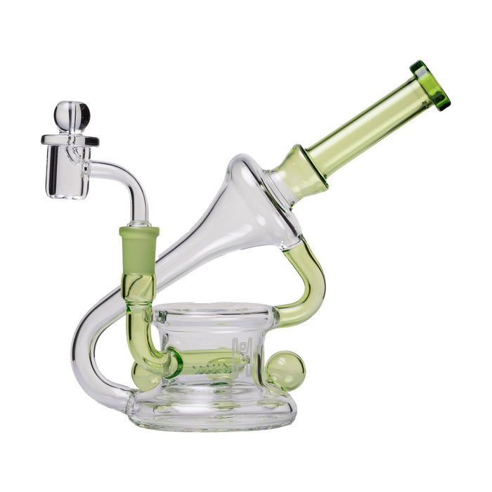 Human Grade 7.5" Recycler 45 (Triple Marble) Glass Rig - Toker Supply