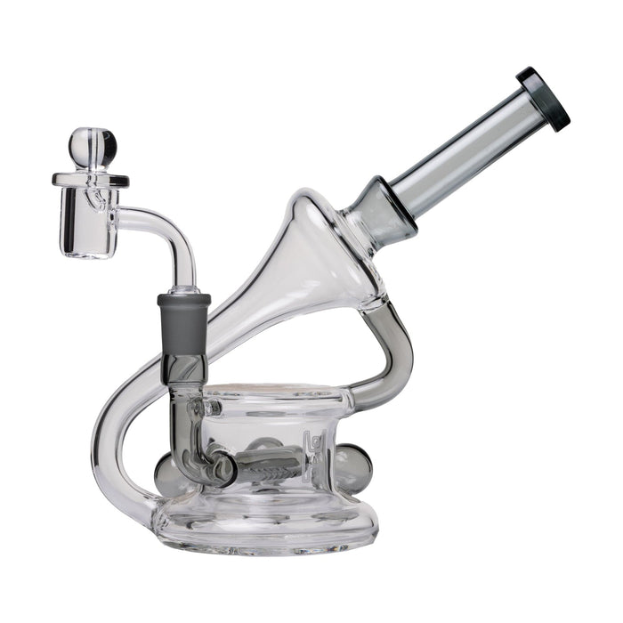 Human Grade 7.5" Recycler 45 (Triple Marble) Glass Rig - Toker Supply