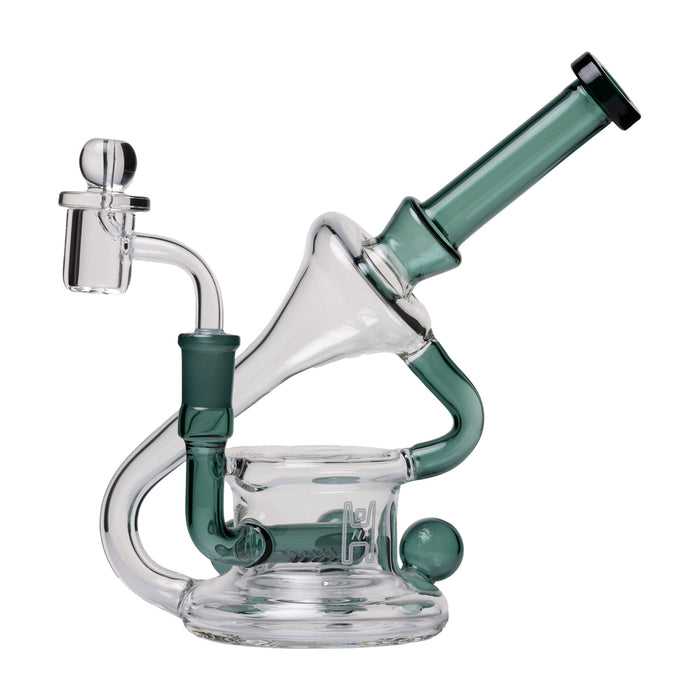Human Grade 7.5" Recycler 45 (Triple Marble) Glass Rig - Toker Supply