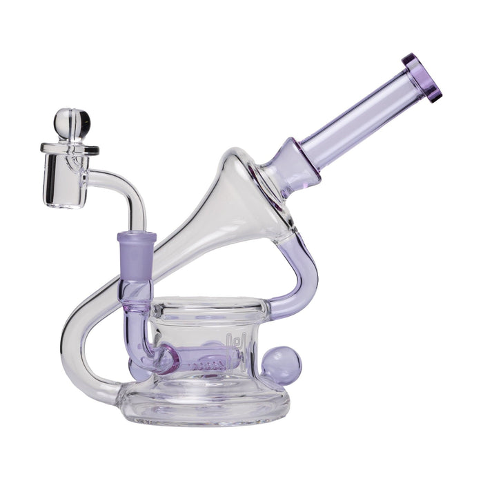 Human Grade 7.5" Recycler 45 (Triple Marble) Glass Rig - Toker Supply