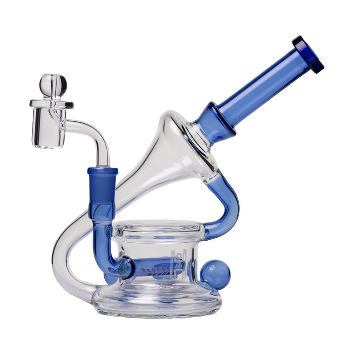 Human Grade 7.5" Recycler 45 (Triple Marble) Glass Rig - Toker Supply