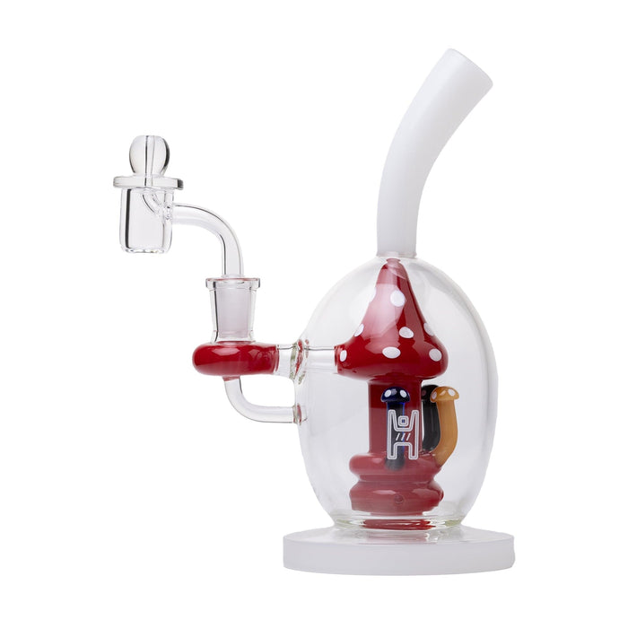Human Grade Mushroom Globe Glass Rig - Toker Supply