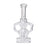 Human Grade Stubby Klein Glass Recycler Rig Water Pipe - Toker Supply