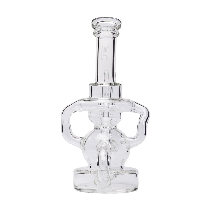 Human Grade Stubby Klein Glass Recycler Rig Water Pipe - Toker Supply