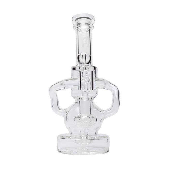 Human Grade Stubby Klein Glass Recycler Rig Water Pipe - Toker Supply