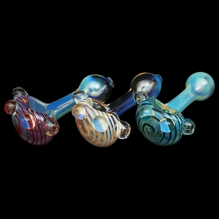 LA Pipes "Spiral Marble Head" Glass Spoon Pipe - Toker Supply