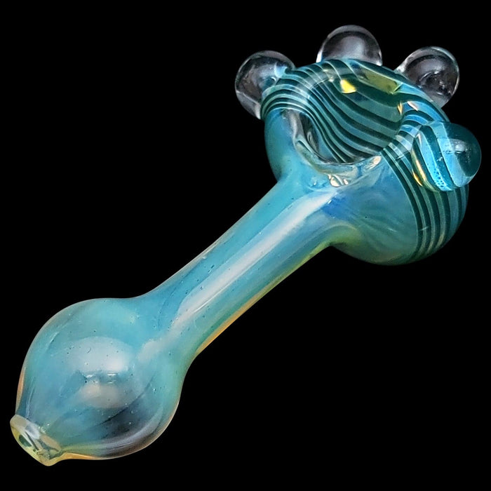 LA Pipes "Spiral Marble Head" Glass Spoon Pipe - Toker Supply