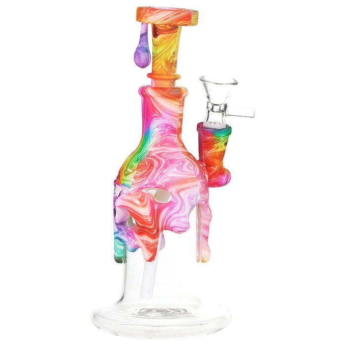 Masked Silicone & Glass Water Pipe - 7.5" / 14mm F / Designs Vary - Toker Supply