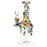 Masked Silicone & Glass Water Pipe - 7.5" / 14mm F / Designs Vary - Toker Supply