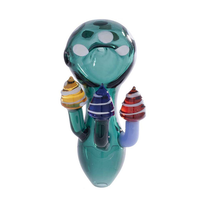 MUSHROOM CHARACTER GLASS HAND PIPE - Toker Supply