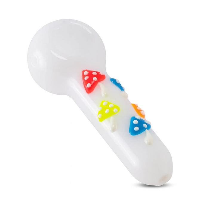 MUSHROOM GLASS CLAY HAND PIPE - Toker Supply
