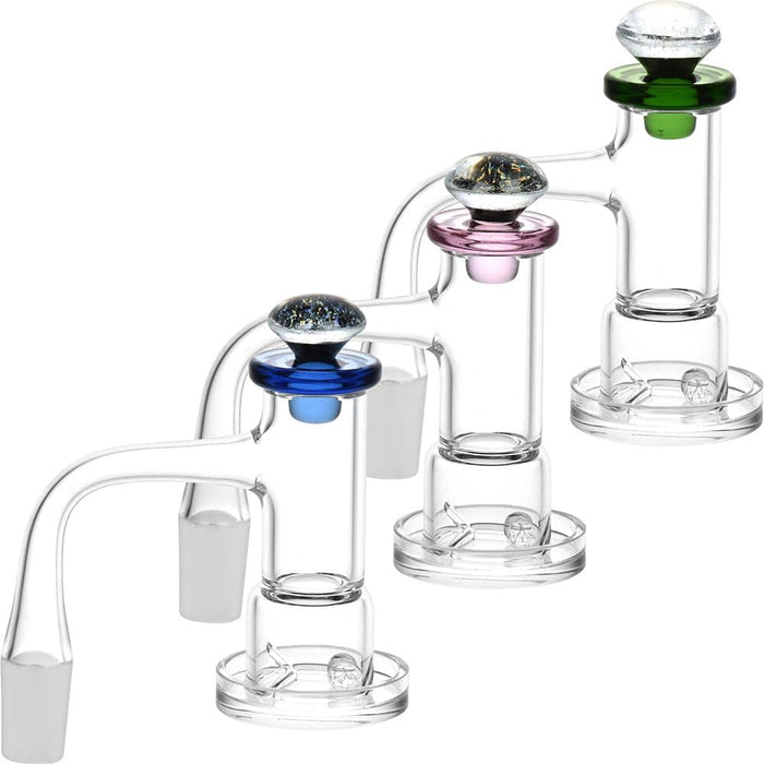 No Weld Quartz Banger Set W/ Dichro Cap & Dichro Beads - Toker Supply