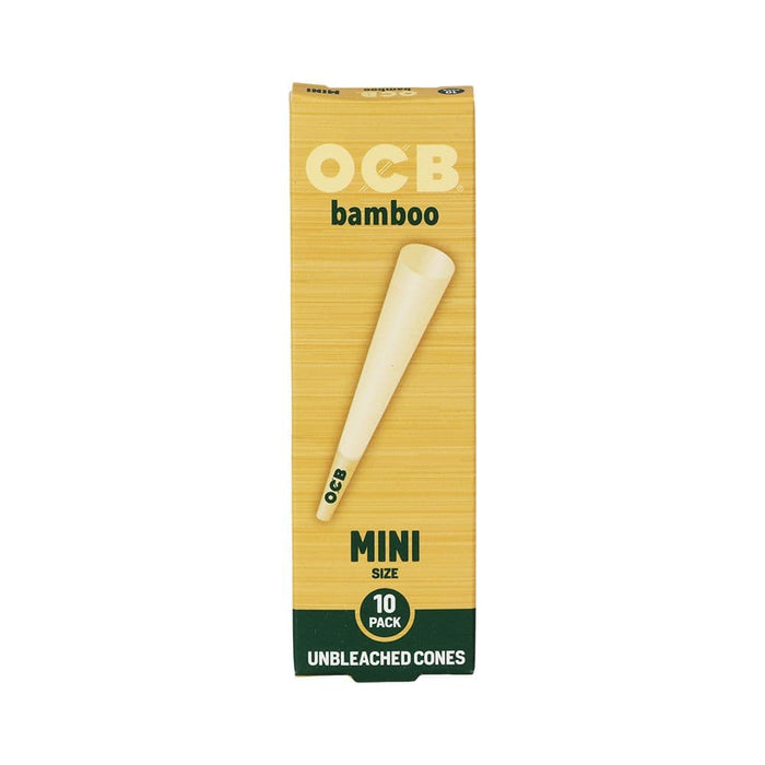 OCB Unbleached Bamboo Pre-Rolled Cones | 24pk Display - Toker Supply