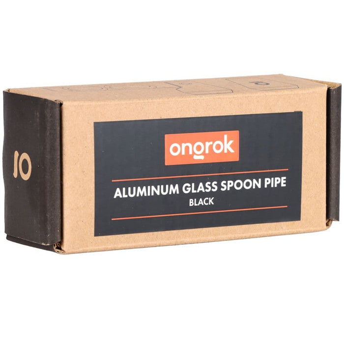 ONGROK Aluminum & Glass Spoon Pipe | 4.25" - Toker Supply