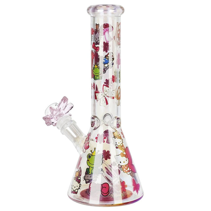 Party Kitty Electroplated Beaker Glass Water Pipe - 9.75" / 14mm F - Toker Supply