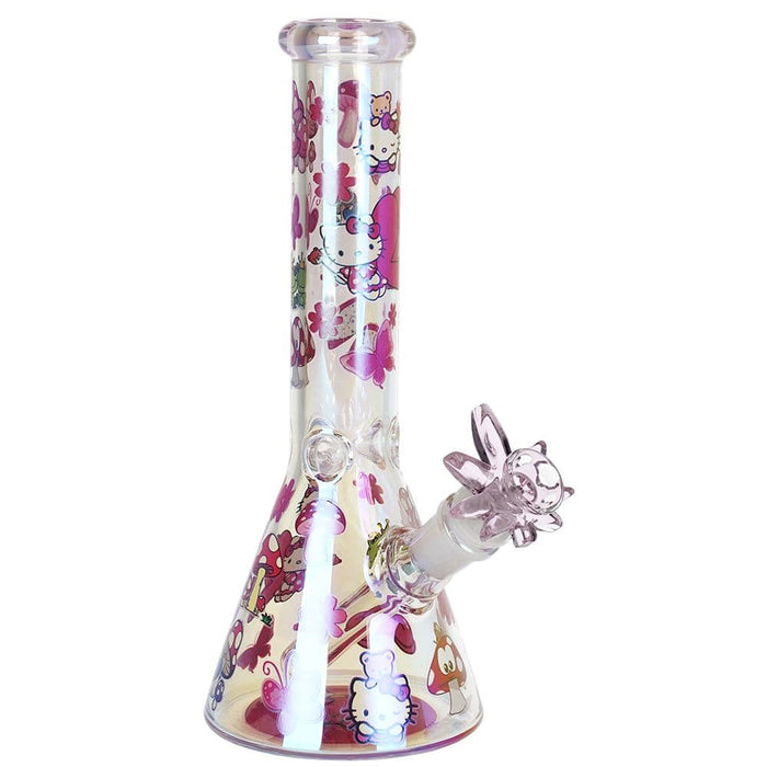 Party Kitty Electroplated Beaker Glass Water Pipe - 9.75" / 14mm F - Toker Supply