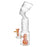 Pharoah Head Frosted Glass Water Pipe - 11.5" / 14mm F - Toker Supply
