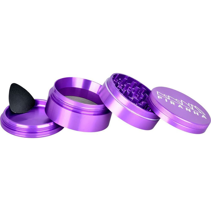 Piranha Pollinator Aluminum Grinder | 4pc | 2.5" - Toker Supply