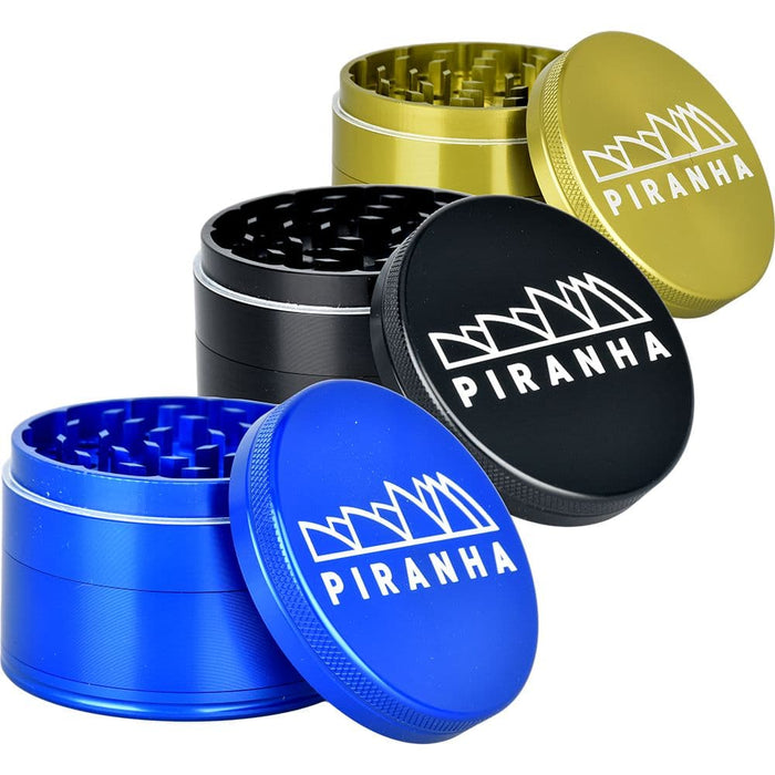 Piranha Pollinator Aluminum Grinder | 4pc | 2.5" - Toker Supply