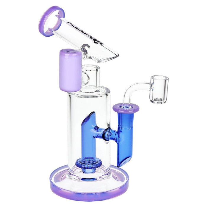 Pulsar Bicolor Fractured Tower Glass Dab Rig | 8" | 14mm F - Toker Supply