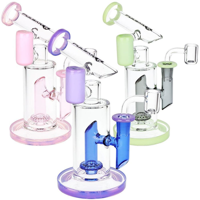 Pulsar Bicolor Fractured Tower Glass Dab Rig | 8" | 14mm F - Toker Supply