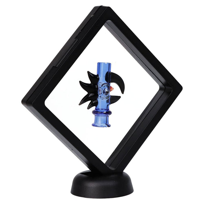 Pulsar Cockatoo Glass Mouthpeice Attachment for Puffco Pivot w/ Display Stand - Colors Vary - Toker Supply