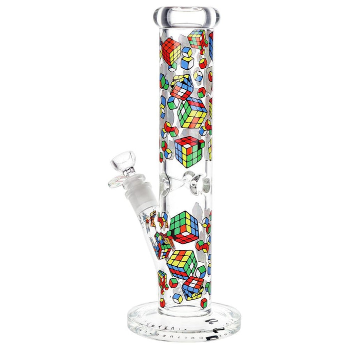 Pulsar Design Series Straight Tube Glass Water Pipe | 12" | 14mm F - Toker Supply