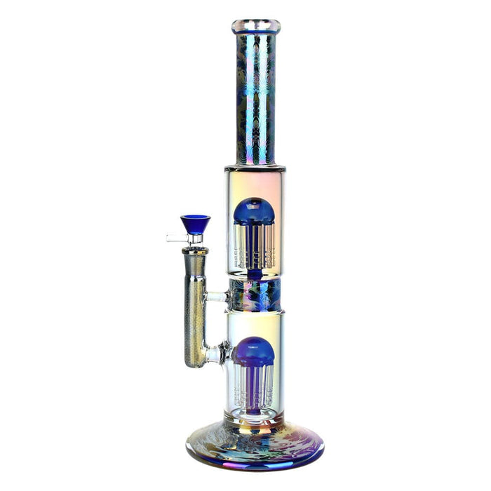 Pulsar Dub Chamber Electro Etched Water Pipe | 13.75" | 14mm F - Toker Supply