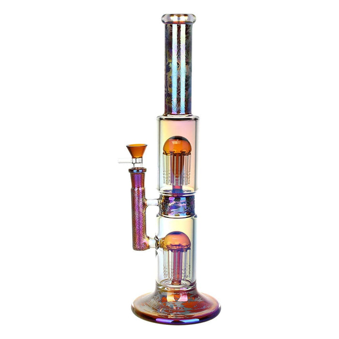 Pulsar Dub Chamber Electro Etched Water Pipe | 13.75" | 14mm F - Toker Supply