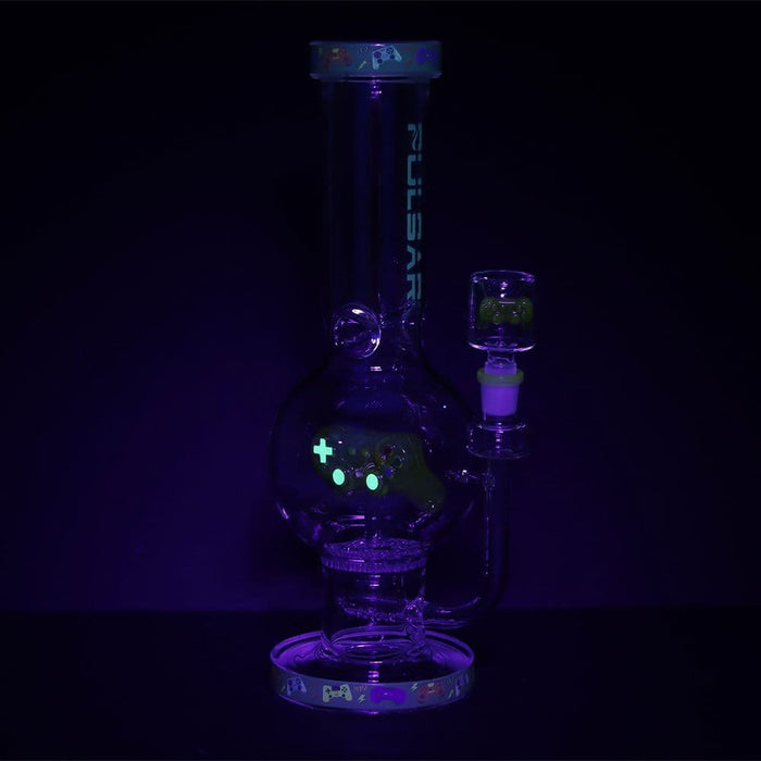 Pulsar Game Time Bubble Base Glass Water Pipe - 12.5" / 14mm F - Toker Supply