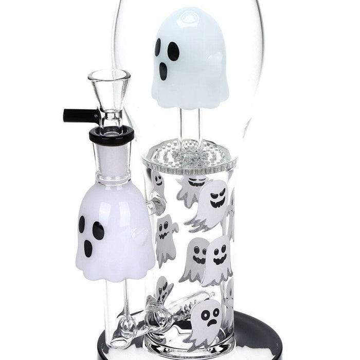 Pulsar Glow In the Dark "Ghosty" Glass Water Pipe - 15.25" / 14mm F - Toker Supply