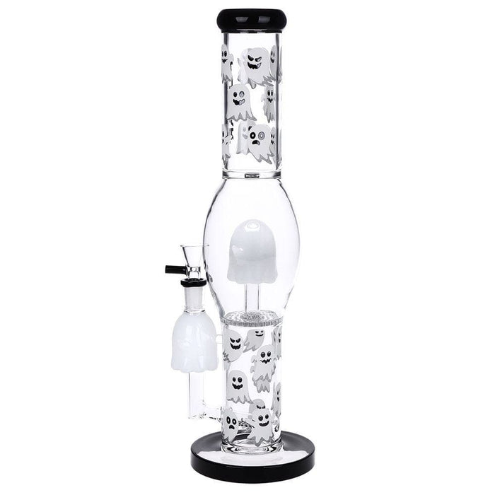 Pulsar Glow In the Dark "Ghosty" Glass Water Pipe - 15.25" / 14mm F - Toker Supply