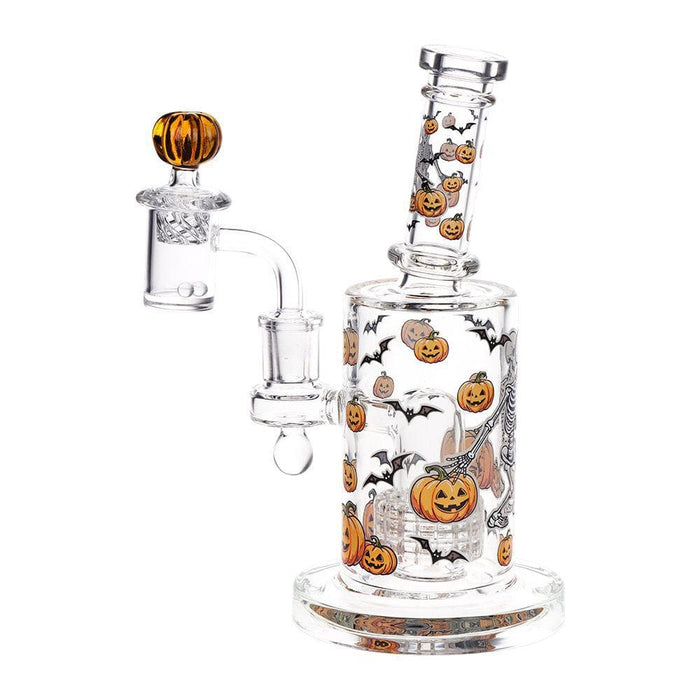 Pulsar Halloween Ball Glass Dab Rig Set - 7.75" / 14mm F - Toker Supply