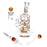 Pulsar Halloween Ball Glass Dab Rig Set - 7.75" / 14mm F - Toker Supply