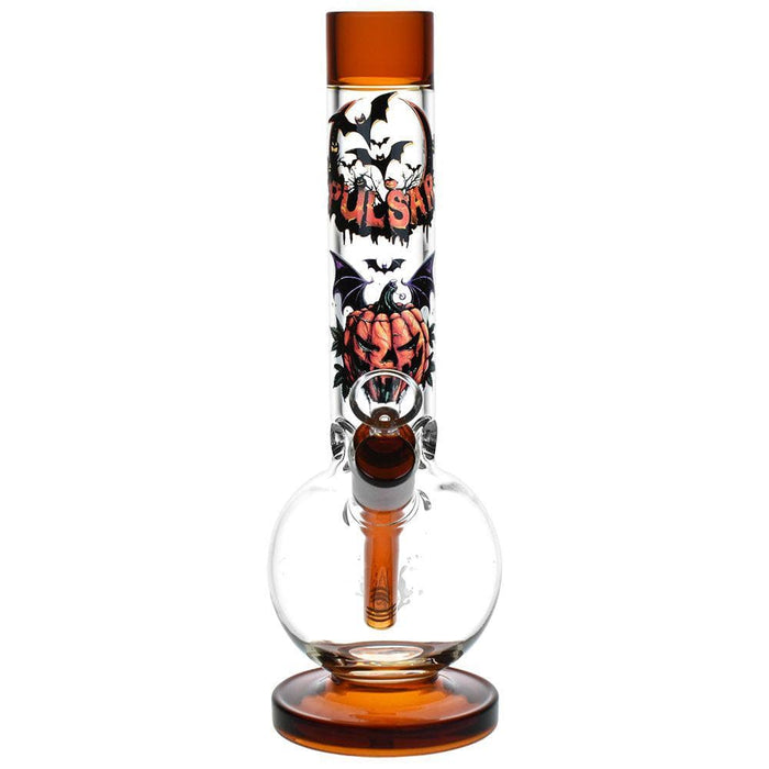 Pulsar Halloween Round Ball Glass Water Pipe - 11.75" / 14mm F - Toker Supply