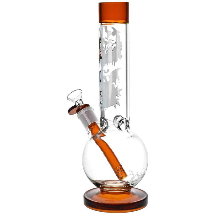Pulsar Halloween Round Ball Glass Water Pipe - 11.75" / 14mm F - Toker Supply