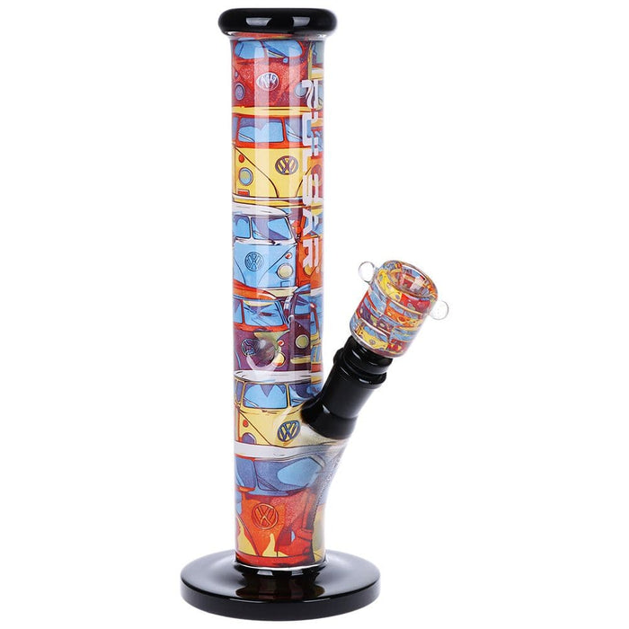 Pulsar Inside Print Straight Tube Glass Water Pipe | 11.25" - Toker Supply