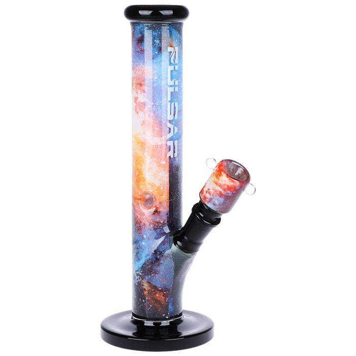 Pulsar Inside Print Straight Tube Glass Water Pipe | 11.25" - Toker Supply