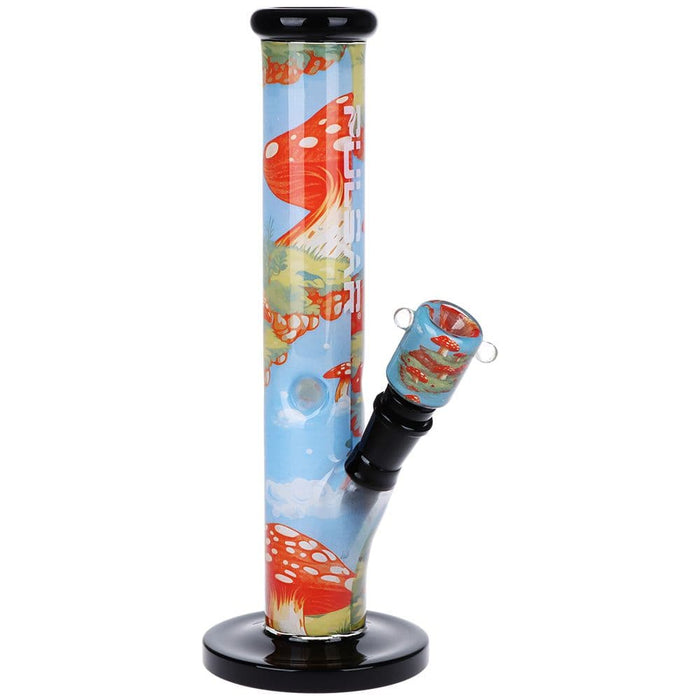 Pulsar Inside Print Straight Tube Glass Water Pipe | 11.25" - Toker Supply