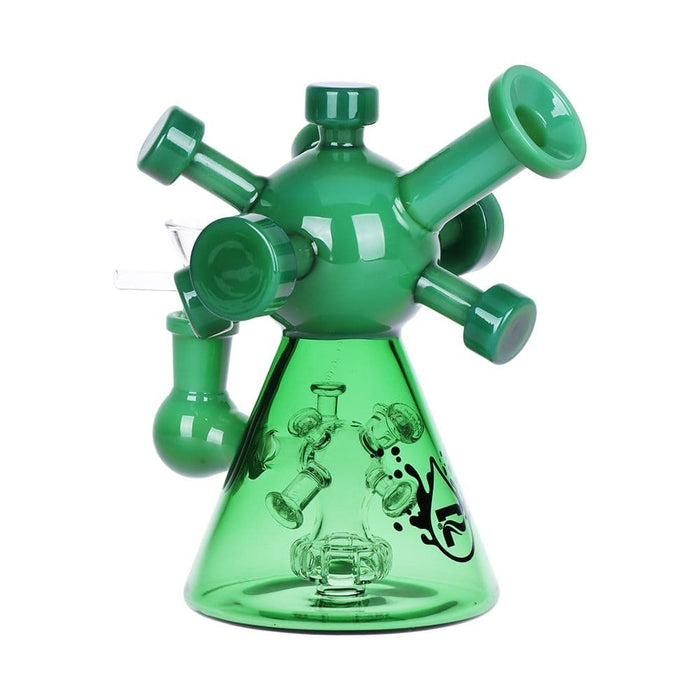 Pulsar Molecule Glass Water Pipe - 7" / 14mm F / Colors Vary - Toker Supply