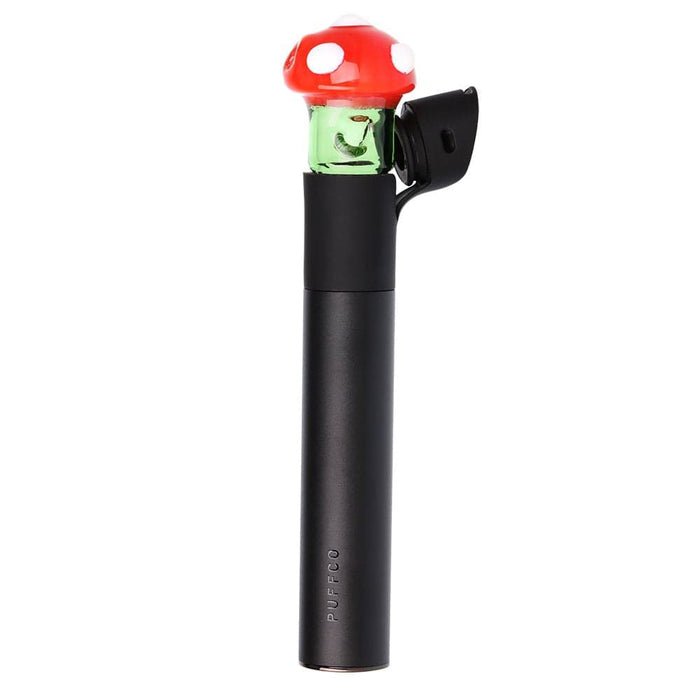 Pulsar Mushroom Glass Mouthpiece Attachment for Puffco Pivot w/ Display Stand - Colors Vary - Toker Supply
