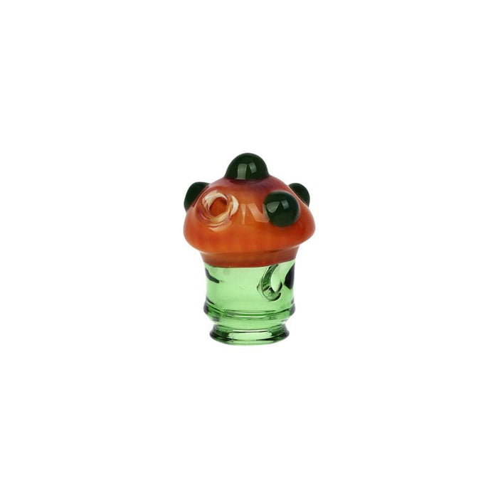 Pulsar Mushroom Glass Mouthpiece Attachment for Puffco Pivot w/ Display Stand - Colors Vary - Toker Supply