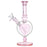 Pulsar Pink Heart Chalice Glass Water Pipe - 9" / 14mm F - Toker Supply