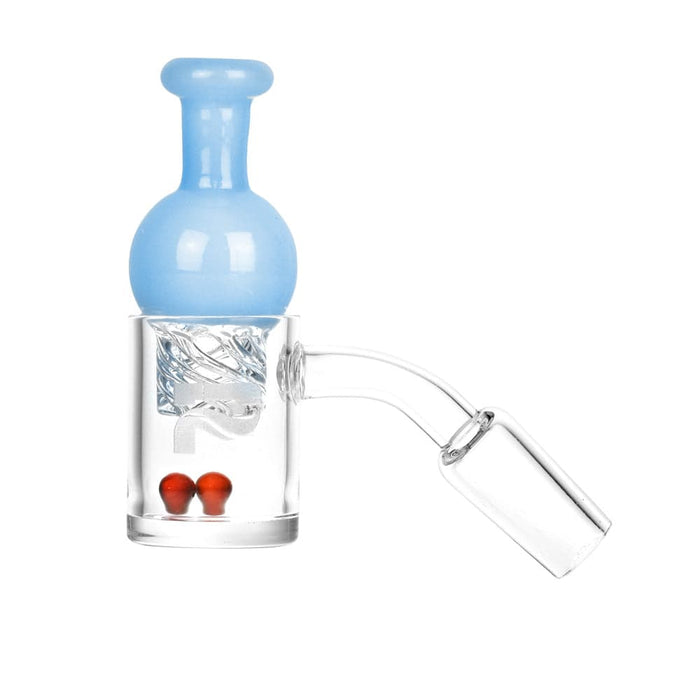 Pulsar Quartz Banger w/ Helix Carb Cap - 14mm M / Colors Vary - Toker Supply