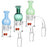 Pulsar Quartz Banger w/ Helix Carb Cap - 14mm M / Colors Vary - Toker Supply